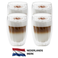 Handgeblazen Dubbelwandige Glazen - 450ML - 4 Stuks 4