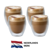 Handgeblazen Dubbelwandige Glazen - 250ML - 4 Stuks 2