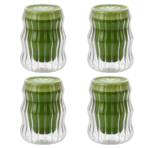 Handgeblazen Dubbelwandige Glazen - 350ML - 4 Stuks